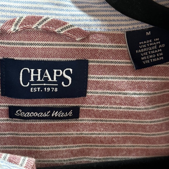 Vintage feel CHAPS Oversized Striped Button Down - Picture 6 of 6